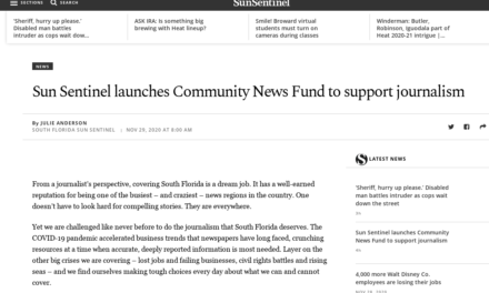 Sun Sentinel launches Community News Fund to support journalism