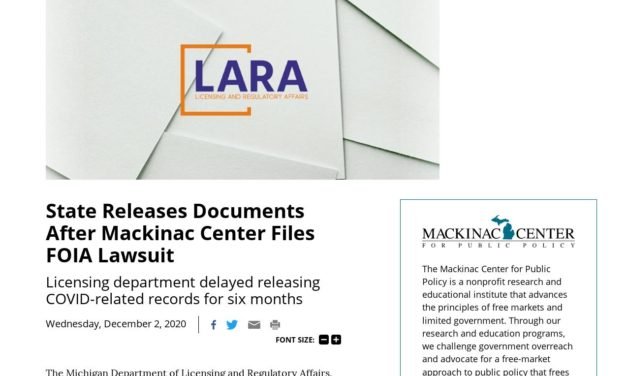 State Releases Documents After Mackinac Center Files FOIA Lawsuit