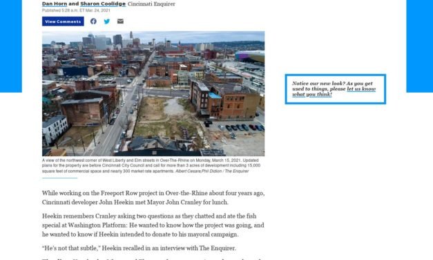 Cincinnati Enquirer: Investigation – How campaign cash flowed to Cranley from Liberty and Elm project team