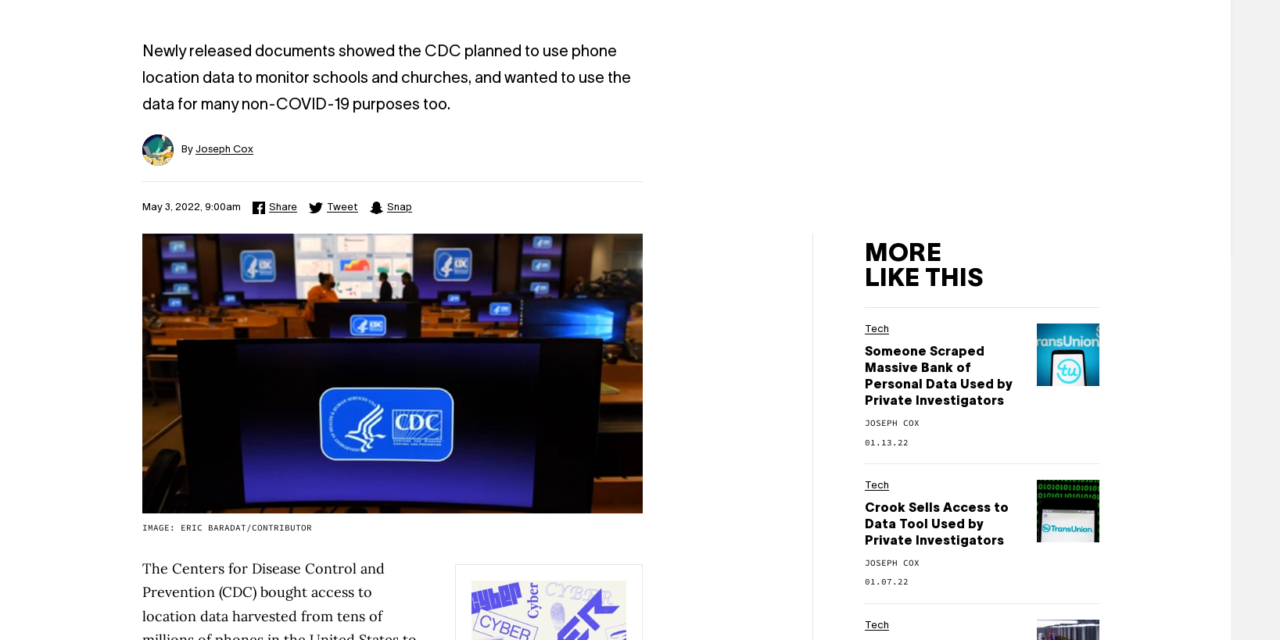 CDC Tracked Millions of Phones to See If Americans Followed COVID Lockdown Orders