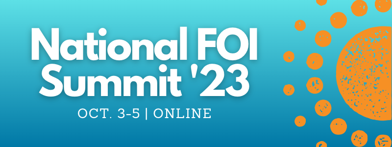 2023 National FOI Summit, Save the Date: October 3rd-5th