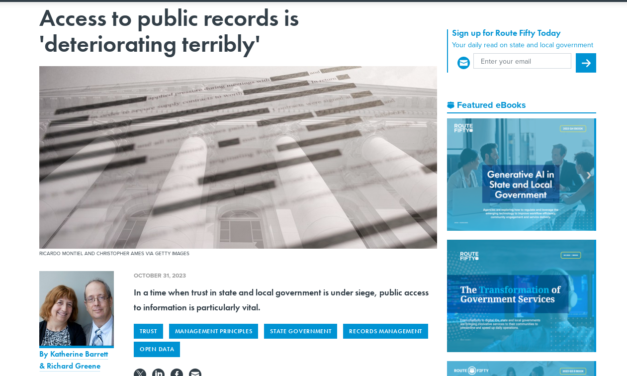 Route Fifty: Access to public records is ‘deteriorating terribly’