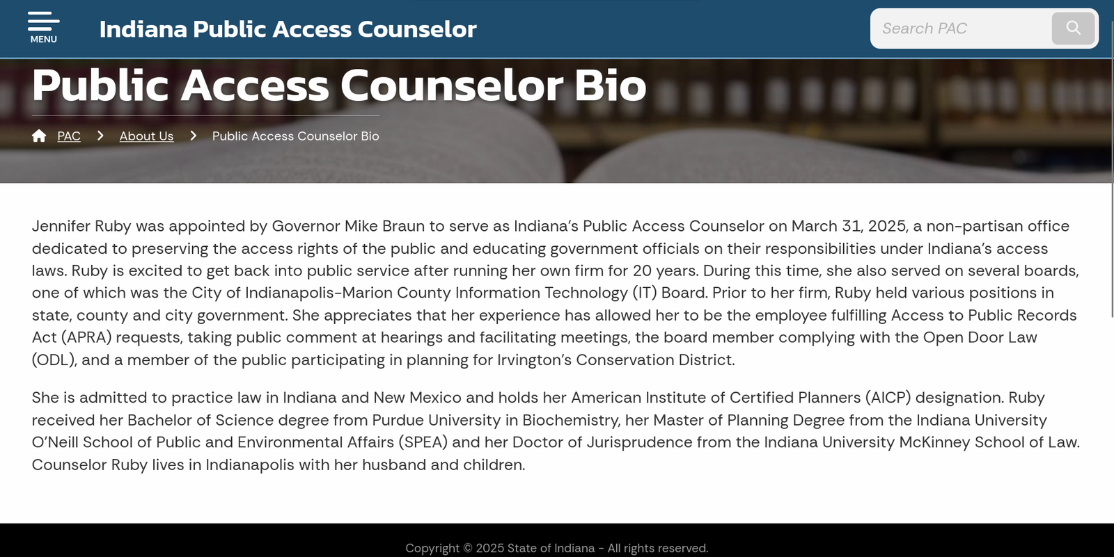 Indiana Public Access Counselor, Jennifer Ruby, Publishes First Two ...